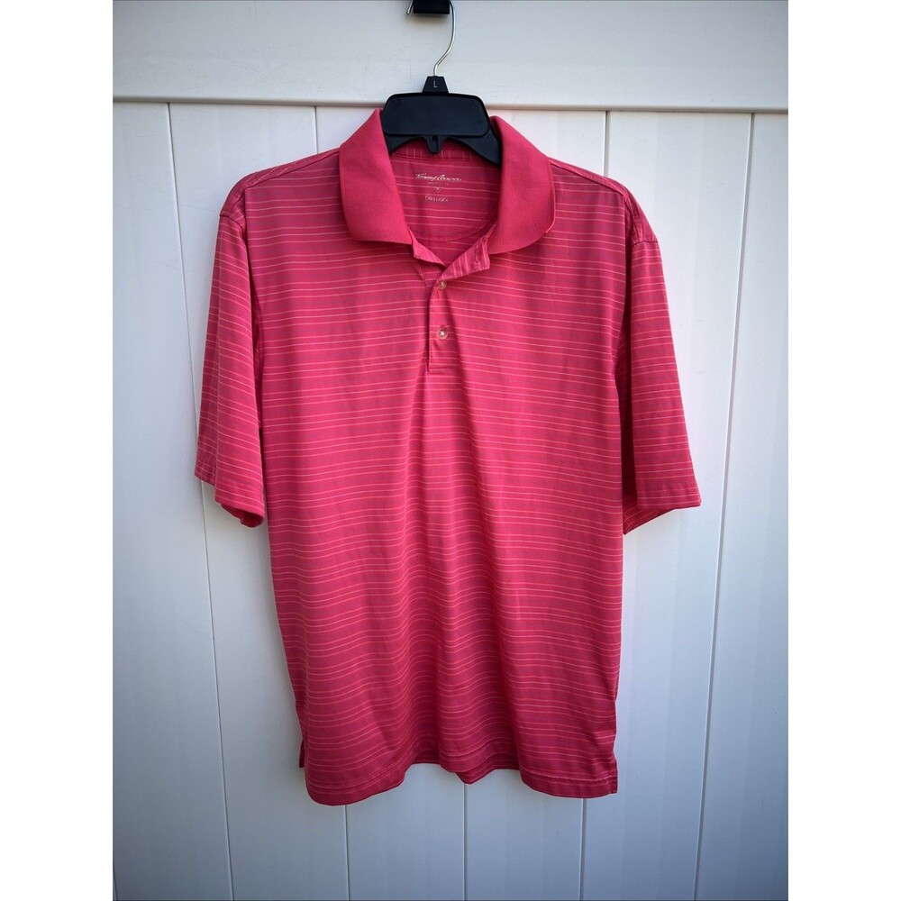 Tommy Armour Dri-Logic Mens Large Casual Gray Short Sleeve Polo Shirt Pullover
